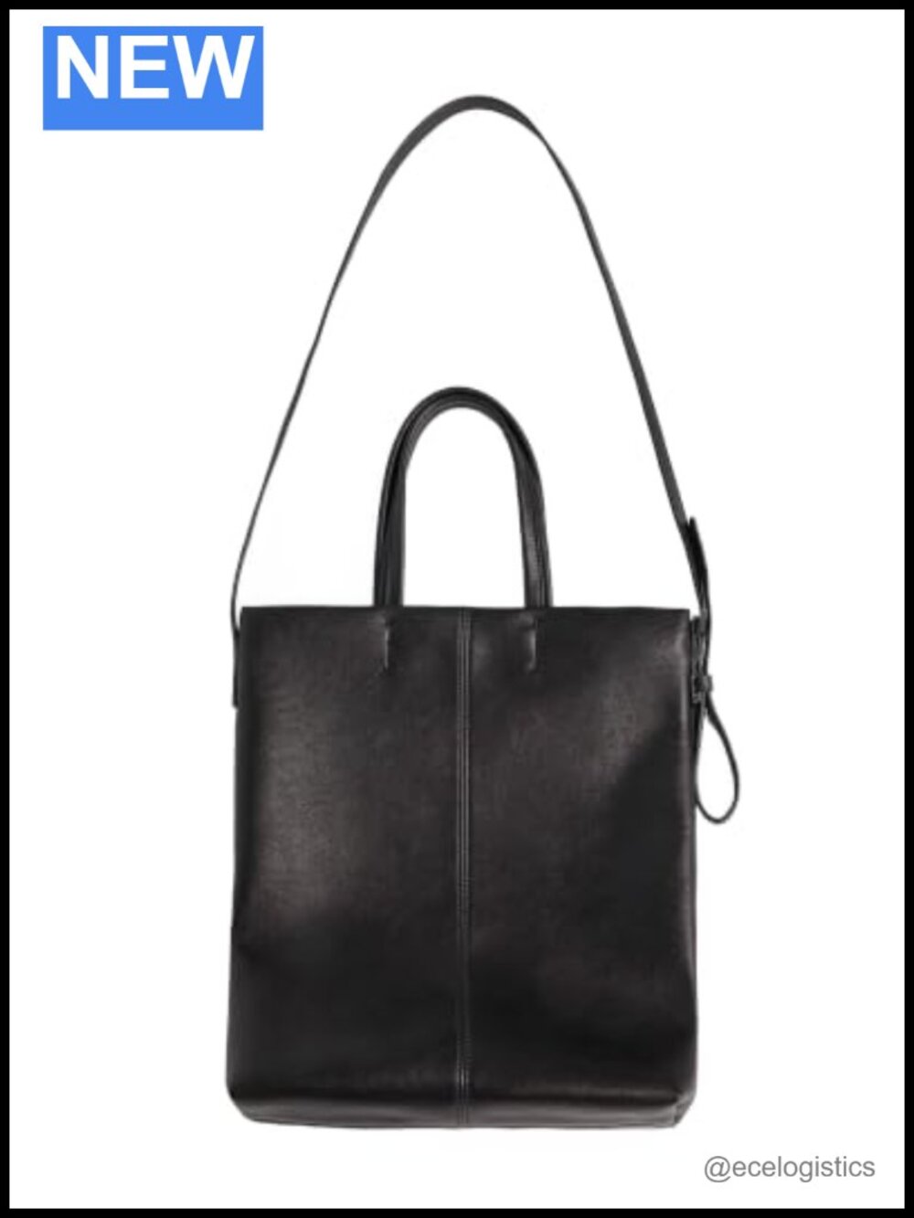 Cowhide Leather Mini Vertical Tote Bag Lightweight Commuter Handbag